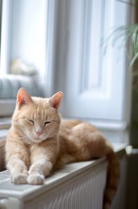 dozing-ginger-cat